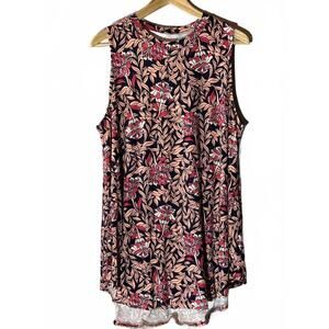 Lane Bryant Sleeveless Floral Print Top Size 18/20